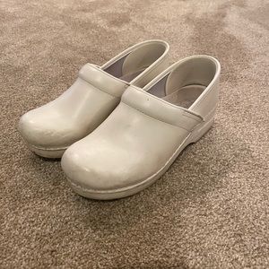 Dansko’s All White Leather Clogs